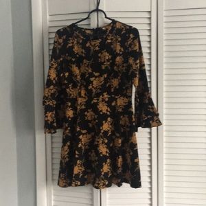 Black floral dress